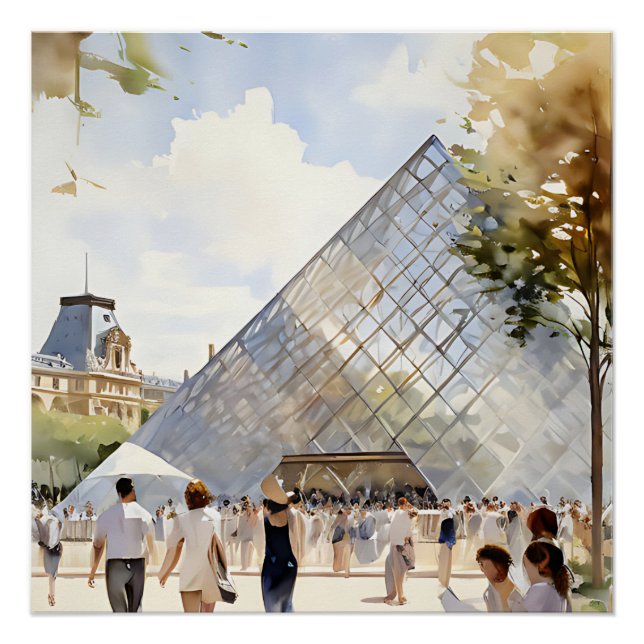 Pyramid Poster of the Louvre Musée Parisienne (Front)