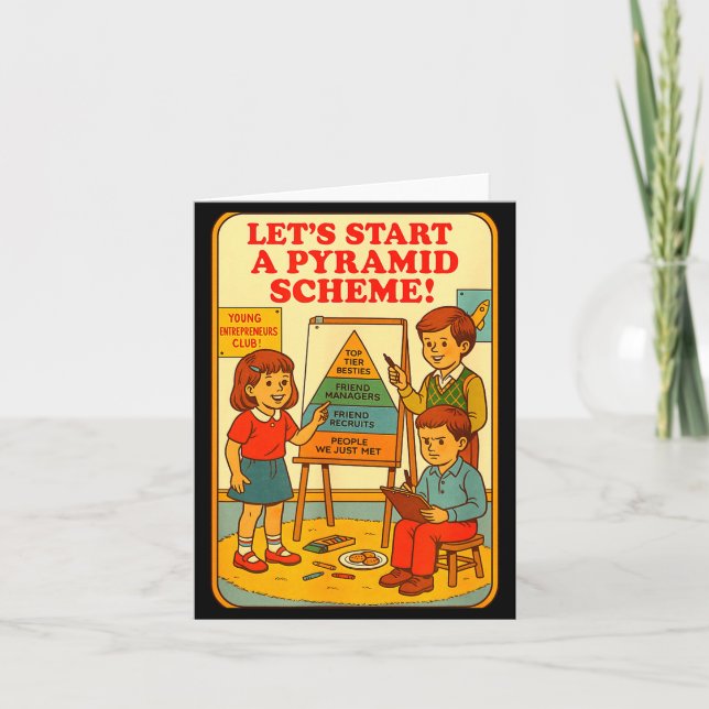 Pyramid Scheme Funny Blackcraft Cult Dark Humour S Card (Front)