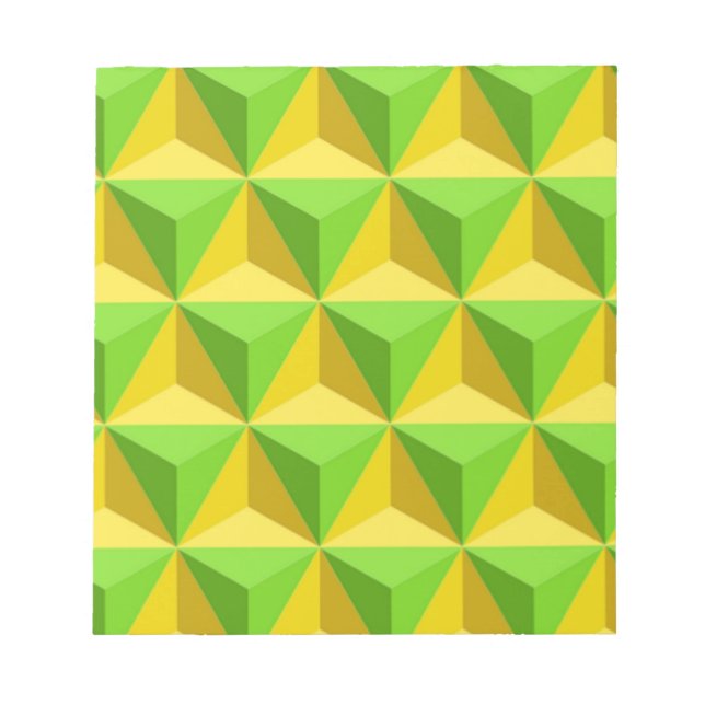 PYRAMID TRIANGLE PATTERN NOTEPAD (Front)