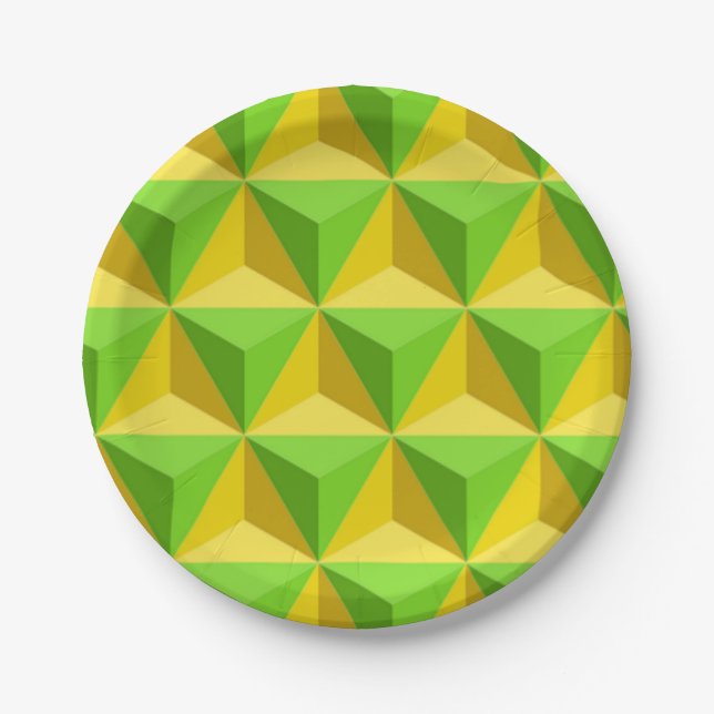PYRAMID TRIANGLE PATTERN PAPER PLATE (Front)