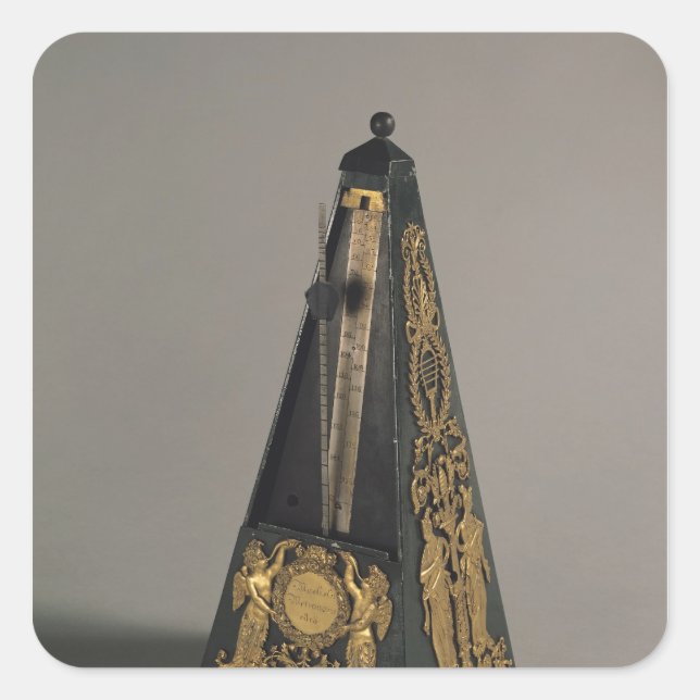 Pyramidal metronome, 1815 square sticker (Front)