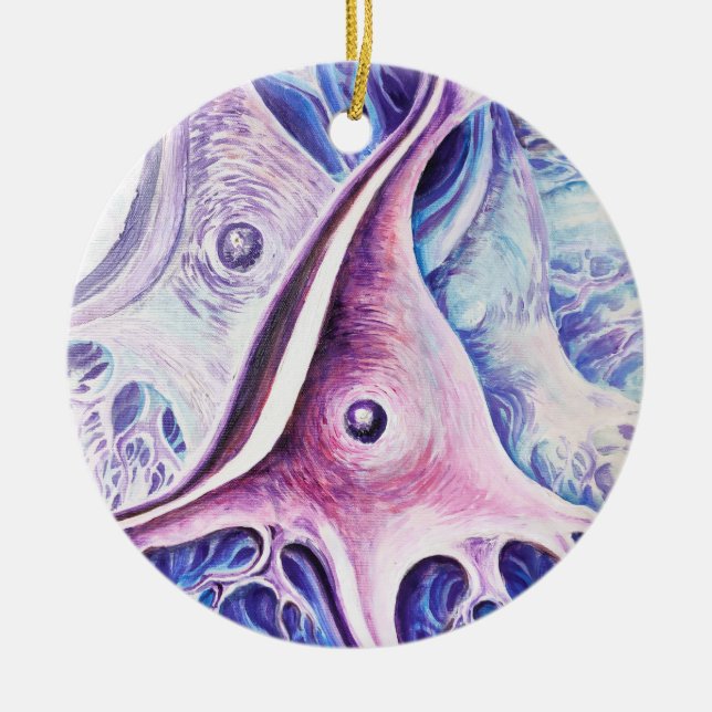 Pyramidal neurons ceramic ornament (Front)