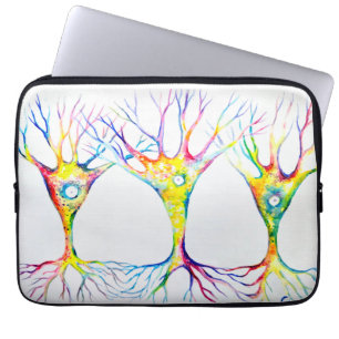 Pyramidal neurons trio laptop sleeve