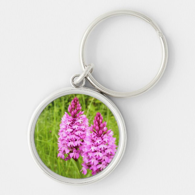 Pyramidal Orchid Key Ring (Front)