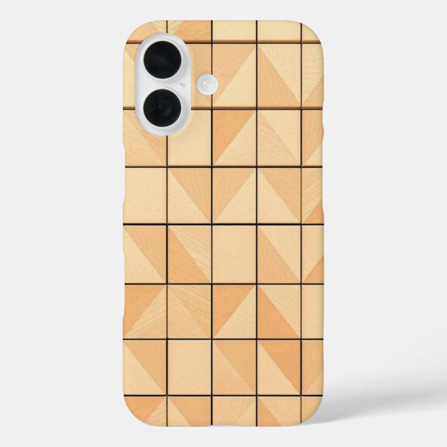 Pyramidal Wood Blocks: A Textured Geometric Patter Case-Mate iPhone Case (Back)