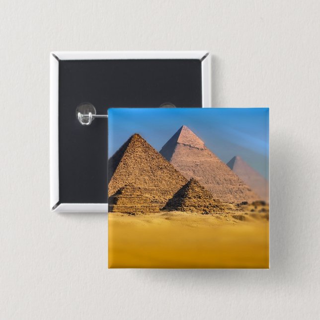 Pyramids 15 Cm Square Badge (Front & Back)