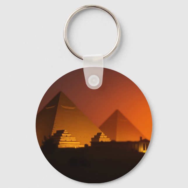 Pyramids design key ring (Front)