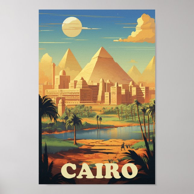 Pyramids Egypt Famous Travel Place Poster (Front)
