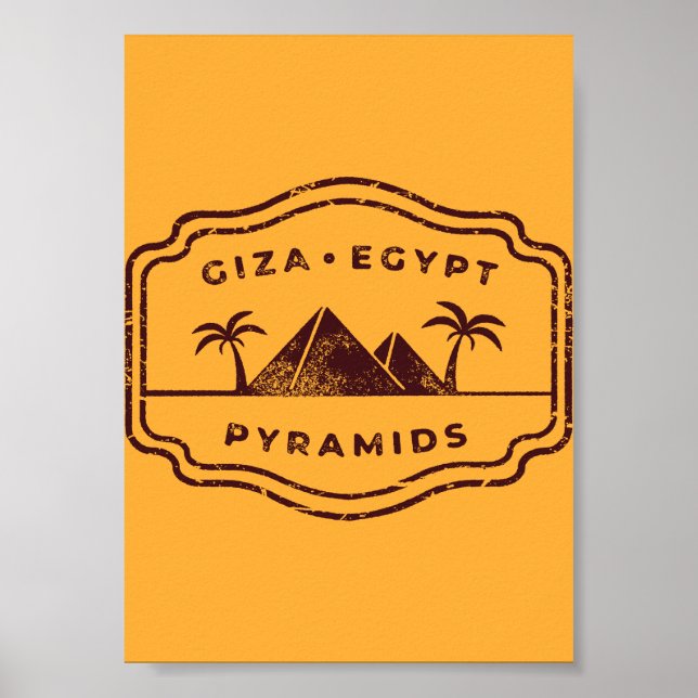 Pyramids Giza Egypt Poster (Front)
