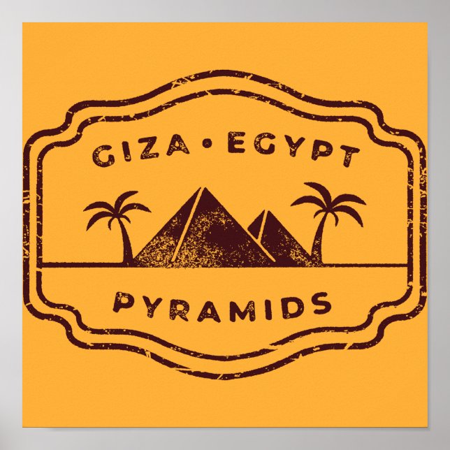 Pyramids Giza Egypt Poster (Front)