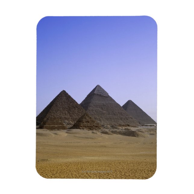 Pyramids in desert Cairo, Egypt Magnet (Vertical)
