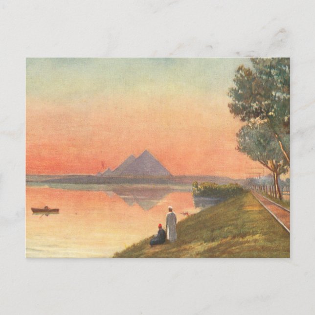 Pyramids in Distance Postcard (Front)