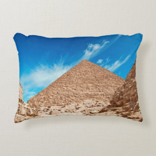 Pyramids in giza ancient, antiquities, archaeology decorative cushion