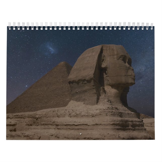 Pyramids Landscape Sphinx Pharaoh ancient Egypt Calendar (Cover)