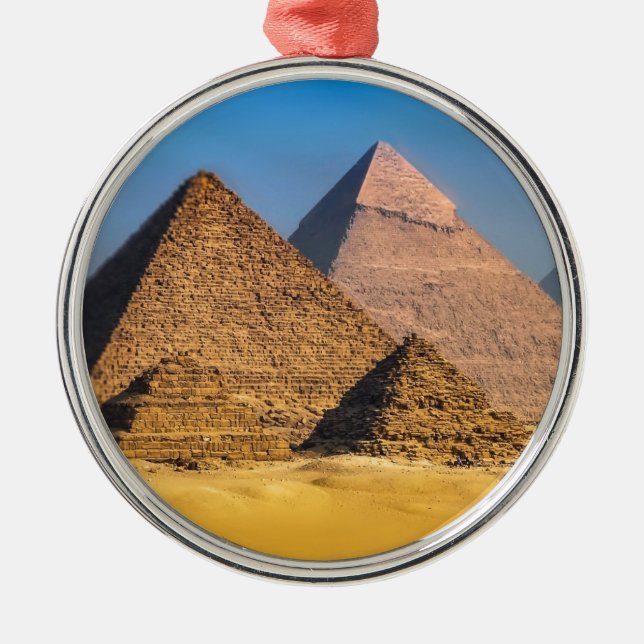 Pyramids Metal Ornament (Front)