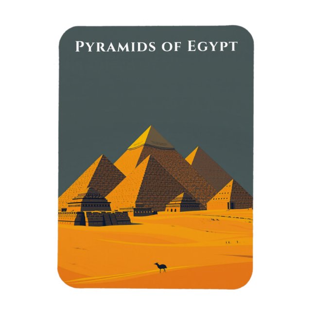 Pyramids of Egypt Travel Ancient Wonders Magnet (Vertical)