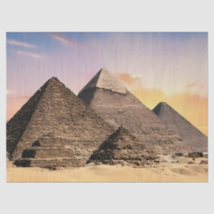 pyramids of giza Ancient Egypt Desert landscape Tissue Paper