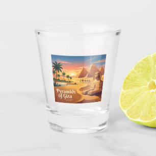 Pyramids of Giza and Great Sphinx Egypt Shot Glass
