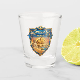 Pyramids of Giza and Sphinx Egypt Shot Glass