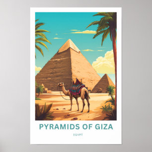 Pyramids of Giza Egypt Travel Print
