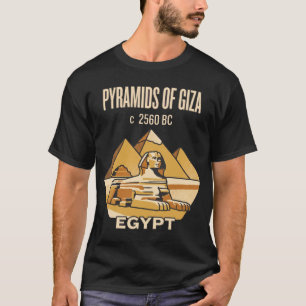 Pyramids of Giza Egypt Vintage Travel Poster Retro T-Shirt