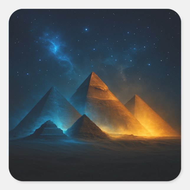 Pyramids of Giza Night Glow Sticker (Front)