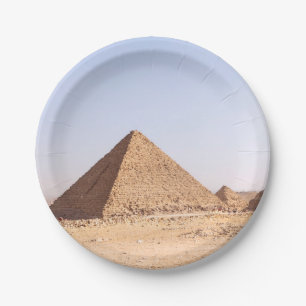 Pyramids of Giza Photography Paper Plate
