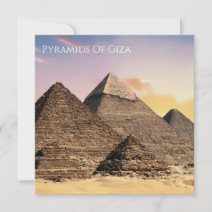 Pyramids Of Giza Travel Egypt Photo Holiday Card