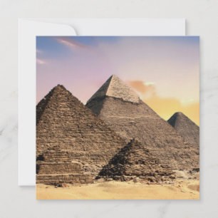 Pyramids Of Giza Travel Egypt Photo Holiday Card