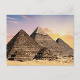 Pyramids Of Giza Travel Egypt Photo Postcard