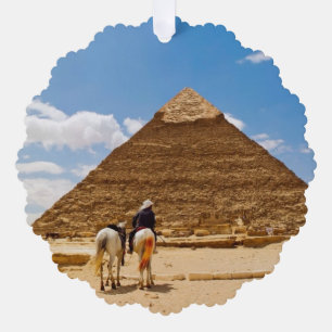 Pyramids of giza tree decoration card