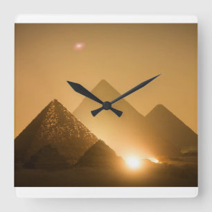 Pyramids of Giza Wanduhren Square Wall Clock