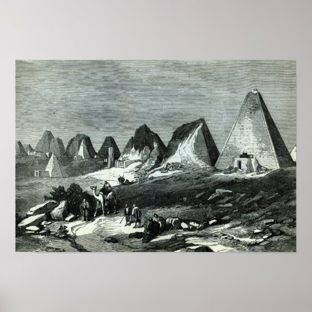 Pyramids of Meroe, on the Nile Poster (Front)