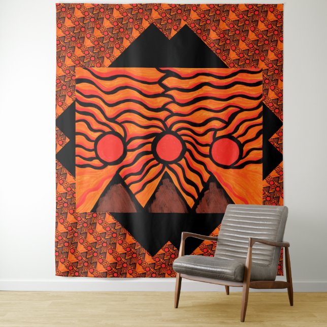 Pyramids of Other Worlds 2 Tapestry (In Situ)