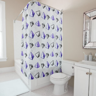 Pyramids Pattern Geometry Math Teacher Shower Curtain