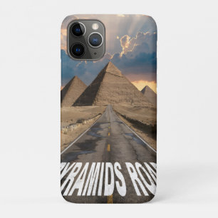 Pyramids Road Egypt Desert Landmark Art iPhone 11 Pro Case