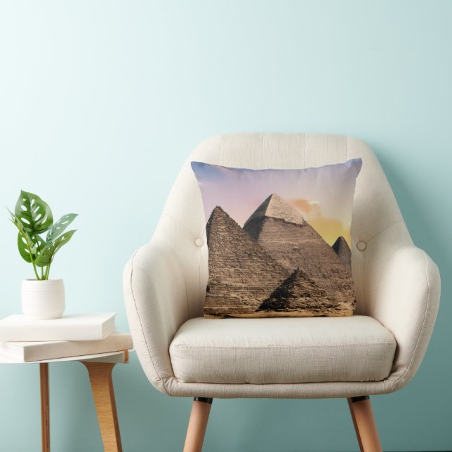 Pyramids Sphinx Ancient Egypt Khufu Pharaoh  Cushion (Chair)
