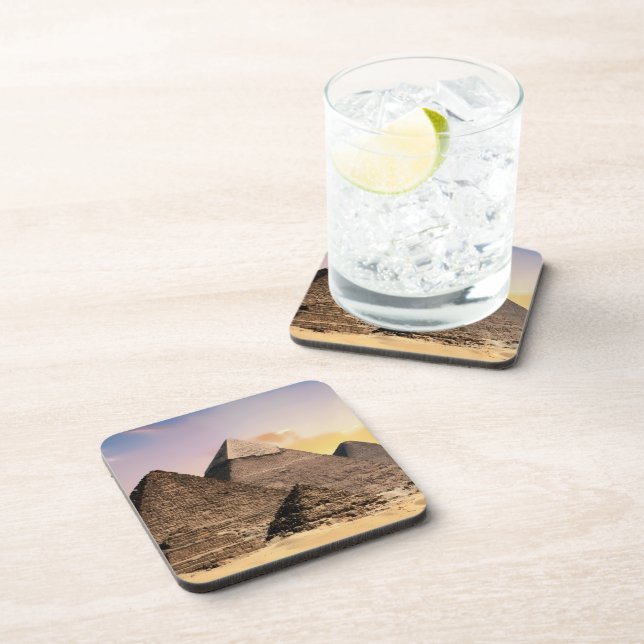 Pyramids Sphinx Ancient Egypt Pharaoh Khufu Desert Coaster (Right Side)