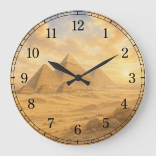 Pyramids Wall Clock — Ancient Landscape Design