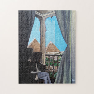 Pyramisa Hotel Painting by Alfred Fox Jigsaw Puzzle