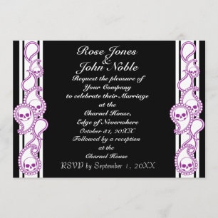 Pyre (Purple) Wedding Invitation