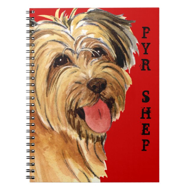 Pyrenean Shepherd Colour Block Notebook (Front)