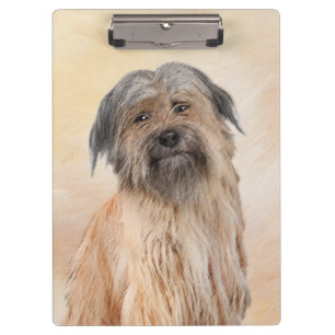 Pyrenean Shepherd Painting - Cute Original Dog Art Clipboard
