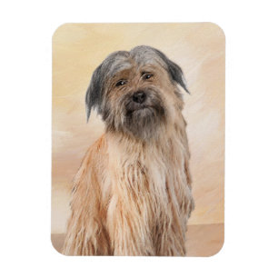 Pyrenean Shepherd Painting - Cute Original Dog Art Magnet