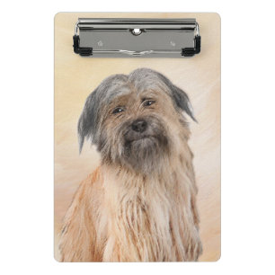 Pyrenean Shepherd Painting - Cute Original Dog Art Mini Clipboard