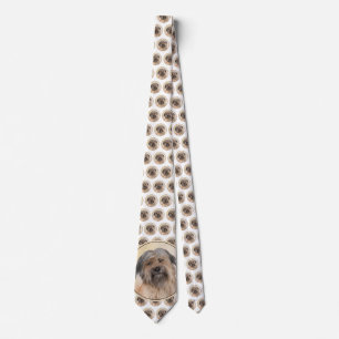 Pyrenean Shepherd Painting - Cute Original Dog Art Tie