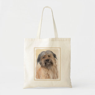 Pyrenean Shepherd Painting - Cute Original Dog Art Tote Bag
