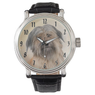 Pyrenean Shepherd Painting - Cute Original Dog Art Watch