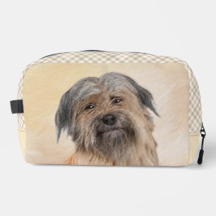 Pyrenean Shepherd Painting Long-Haird Fawn Dog Art Dopp Kit