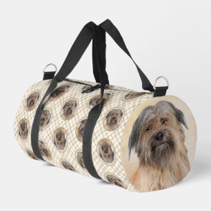 Pyrenean Shepherd Painting Long-Haird Fawn Dog Art Duffle Bag